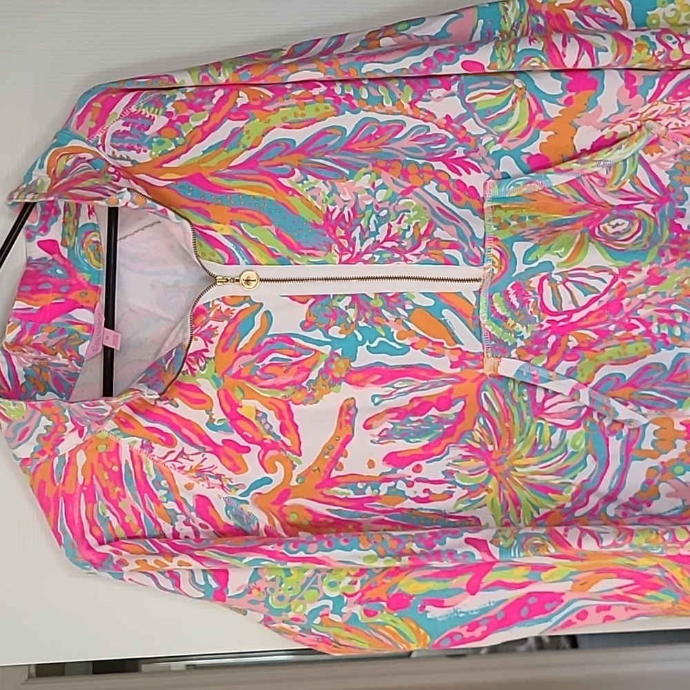 Lilly pulitzer 3/4 zip shirt